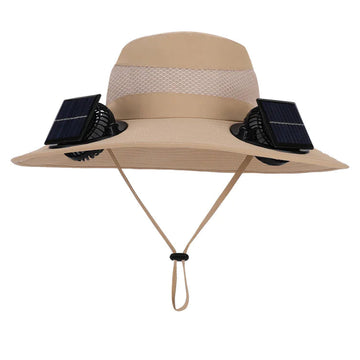 Solar-Powered Dual Fan Hat