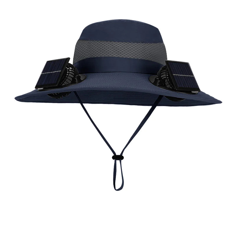 Solar-Powered Dual Fan Hat