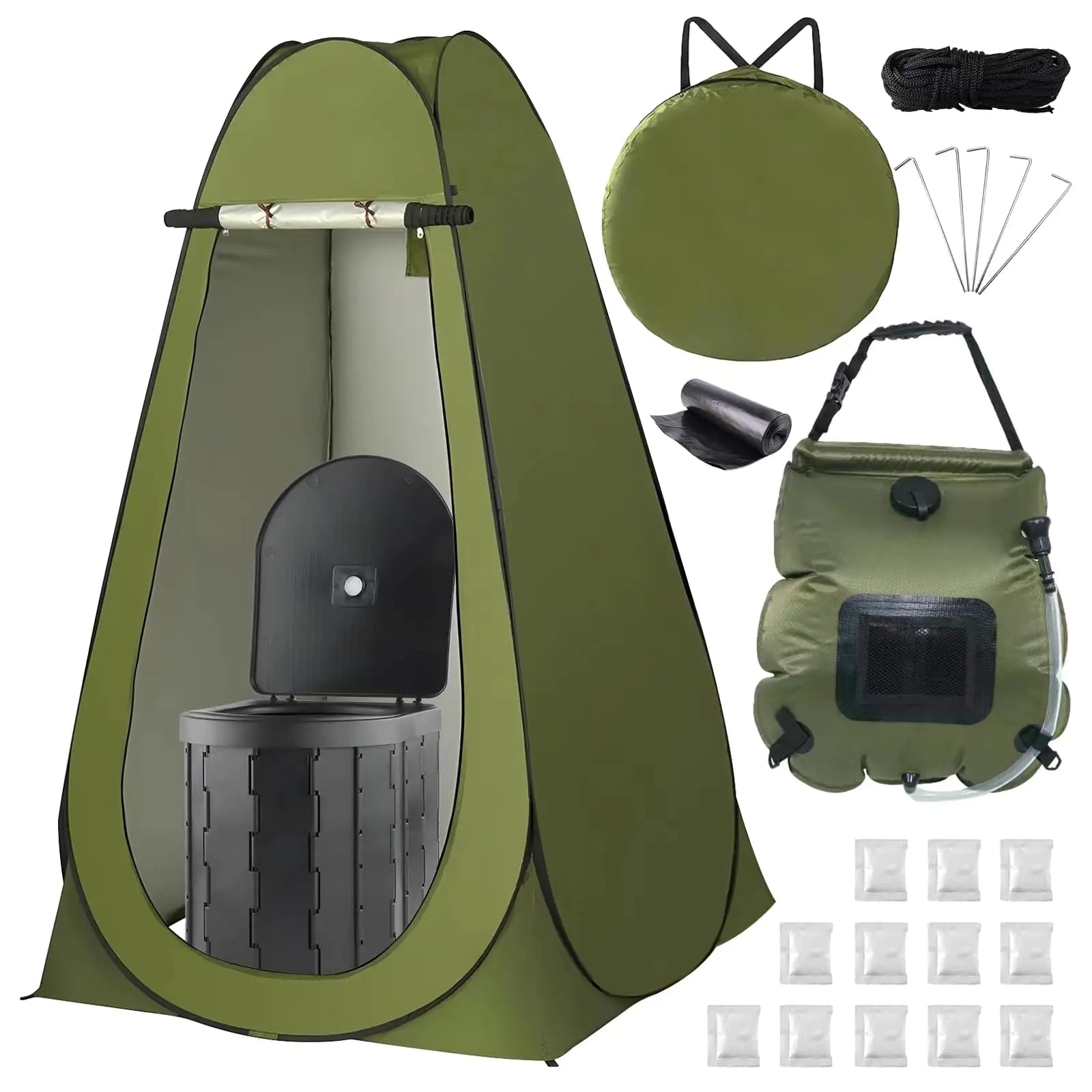 Portable Pop-Up Toilet Set